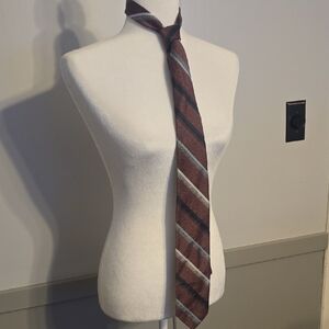 Vintage Givenchy Elegant Brown and Gray Tie